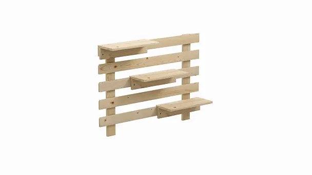 Полка деревянная Тетрис 40х25, сосна, цвет натуральный - Вид 2