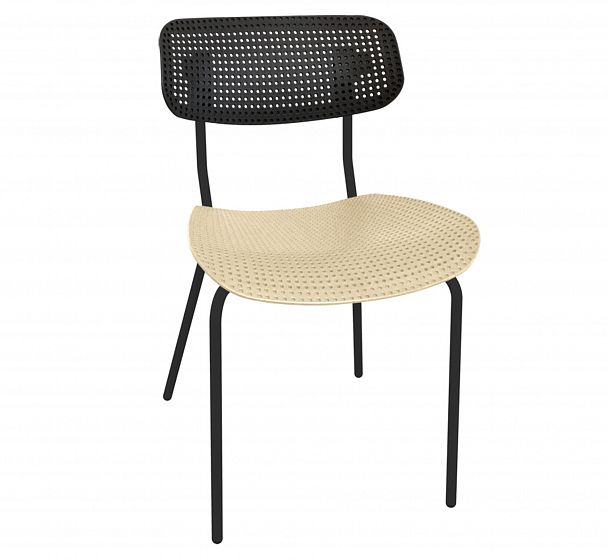 Стул  Точка Роста Sheffilton SHT-S85М черный/бежевый/черный муар, стопируемый - Вид 3