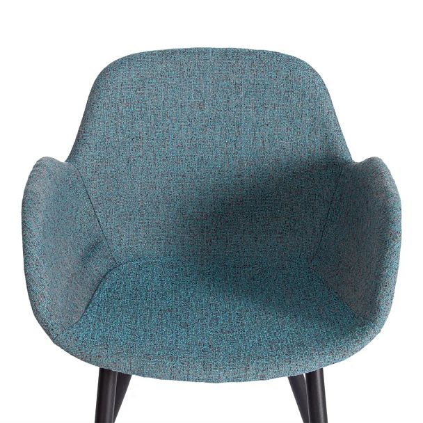 Кресло Валентино/Valentino (мод.PC45-2), металл/экокожа/ткань, Turquoise (бирюзовый)/Grey (серый)/чёрный - Вид 6