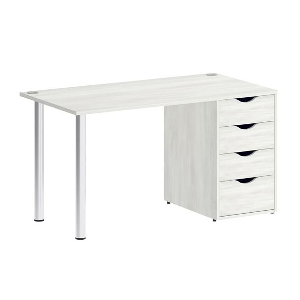 Home Office Стол письменный VR.SP-3-138.4 Снежная патина/Хром опоры 1380*720*750 - Вид 1