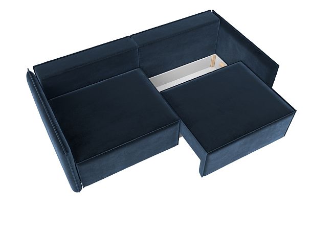 Диван прямой Либерти Велюр синий - Вид 7