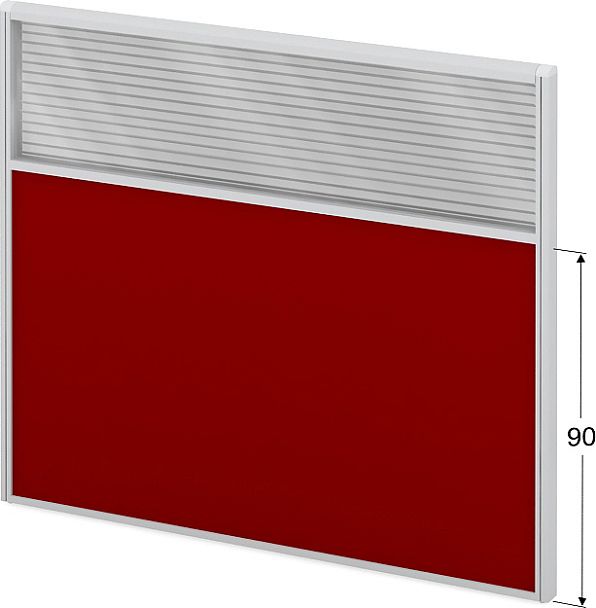 Модуль комбинированный "Мобильные офисные перегородки «Логика»"  ПК-ЛГ-МДК138х160/90Ж/Д-В1-651 бордовый - Вид 1