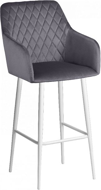 Барное поворотное кресло Барли К, темно-серый H-15/белый - Вид 4