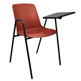 Стул Marca (4 ножки) каркас черный со столиком, красный, стопируемый - Фото предпросмотра