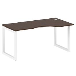 Metal System Quattro Стол криволинейный правый на О-образном м/к 50БО.СА-1 (R) Венге/Белый металл 1600*900*750 - Фото предпросмотра
