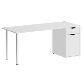 Home Office Стол письменный VR.SP-3-178.1 Белый бриллиант/Хром опоры 1780*720*750 - Фото предпросмотра