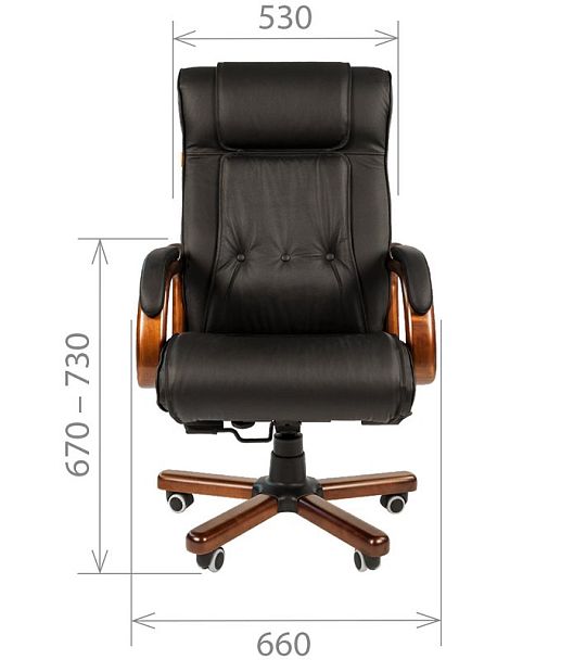 Кресло CHAIRMAN 653, натуральная кожа/экокожа - Вид 6