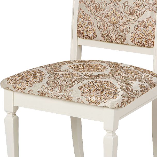 Стул деревянный с мягким сиденьем Бармс Слоновая кость/Бежевый жаккард - Вид 11