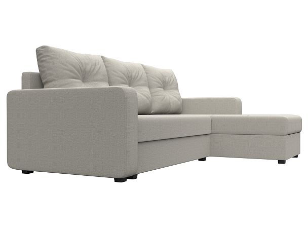 Диван угловой Ливерпуль Лайт правый угол Рогожка бежевый - Вид 3