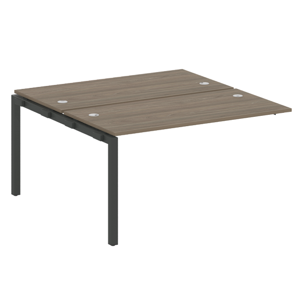 Metal System Quattro Р. ст. криволинейная на П-образном м/к 50БП.РАС-СА-2.3 Вяз/Антрацит металл 1400*2435*750 - Вид 1