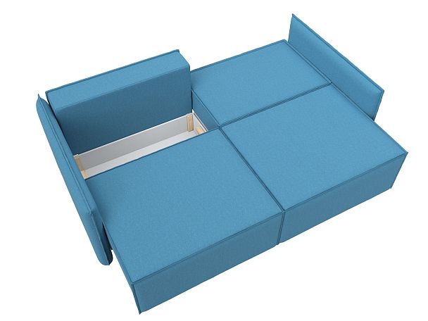 Диван прямой Либерти Рогожка голубой - Вид 9