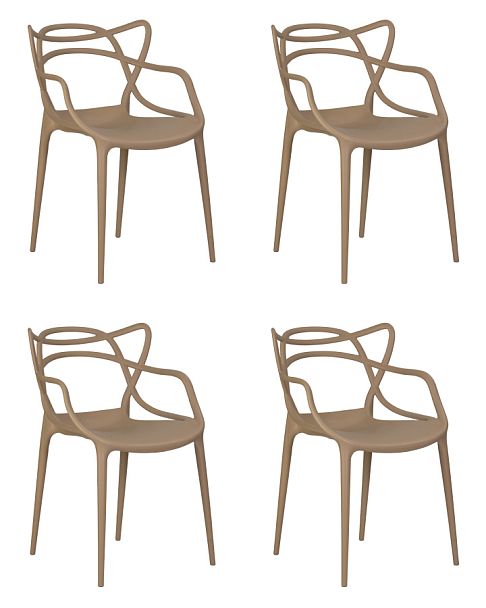 Набор 4 шт Стул обеденный DOBRIN MASTERS (бежевый (GR-03)) - Вид 1