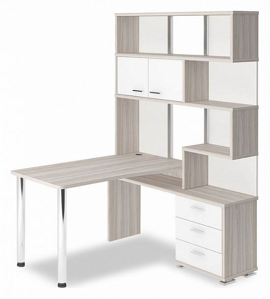 Стол компьютерный Домино СР-420/130 Карамель/Белый правый - Вид 1