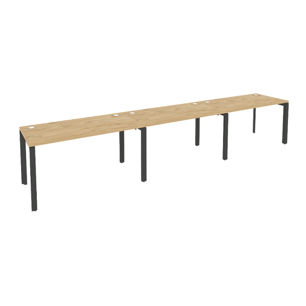 Onix Рабочая станция на П-образном м/к O.MP-RS-3.3.7 Тиквуд светлый/Антрацит металл 4140*720*750 - Вид 1