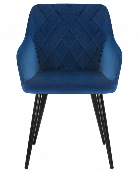Стул обеденный DOBRIN ROBERT (черные матовые ножки, велюр V108-67 Тёмно-синий) - Вид 6