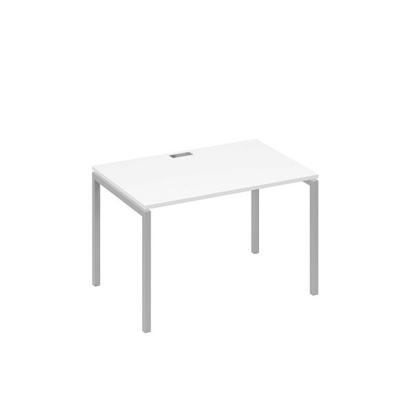 Стол письменный на металлокаркасе DUE A4 А4 Б2 023 БП белый премиум / металлокаркас серый - Вид 1