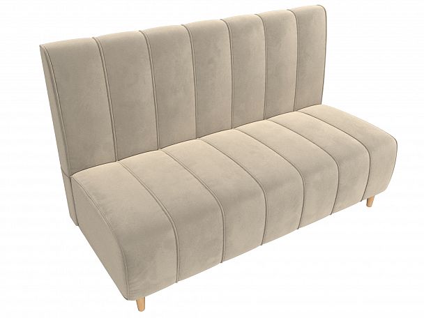 Прямой диван Ральф (полностью микровельвет бежевый) - Вид 5