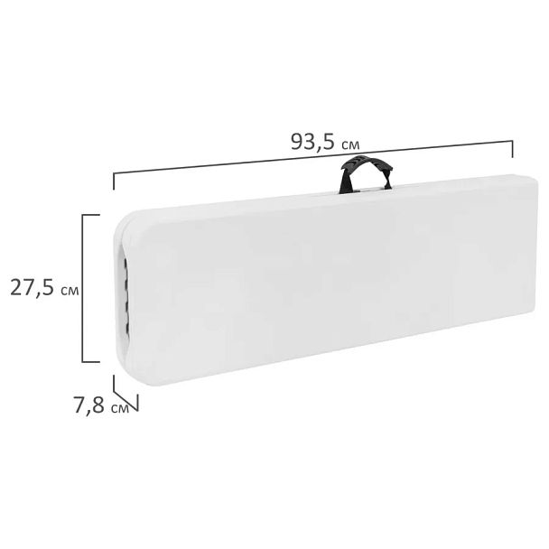 Скамья складная NOSTRESS (НОСТРЕСС) "Country FB-005" (1800х280х435 мм), пластик HDPE, белая, 680058 - Вид 4