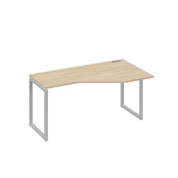 Стол эргономичный правый "Техно" на металлокаркасе QUATTRO A4 А4 Б4 056 БП дуб скандинавский / металлокаркас серый - Вид 1