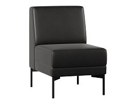 Модуль Everprof Gamma одноместный Экокожа Черный - Фото предпросмотра