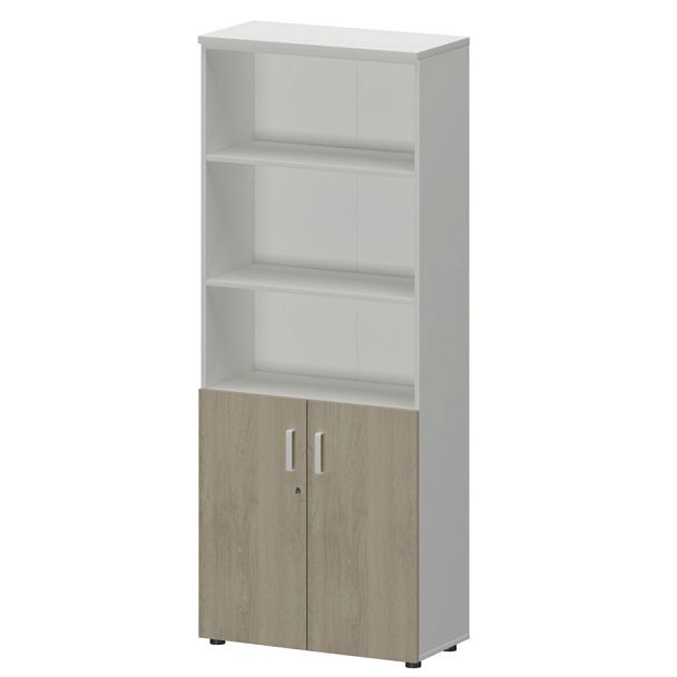 Шкаф СМШ-58Д2 Тип1 Белый/Кронберг 792x380x1990 Смарт - Вид 1