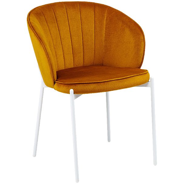 Комплект кухонных стульев Миэль горчичный велюр/белый, 4 шт. - Вид 3