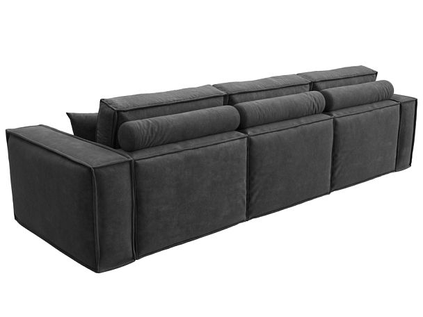 Диван прямой Лига-081 НПБ Лонг Велюр серый - Вид 5