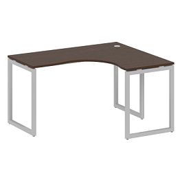 Metal System Quattro Стол криволинейный правый на О-образном м/к 40БО.СА-3 (R) Венге/Серый металл 1400*1200*750 - Фото предпросмотра