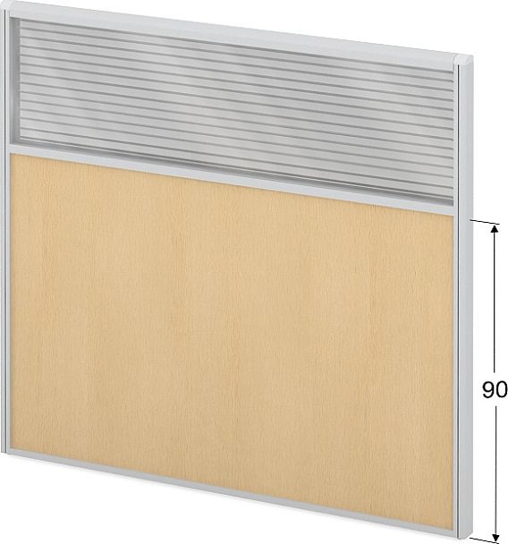 Модуль комбинированный "Мобильные офисные перегородки «Логика»"  ПК-ЛГ-МДК138х150/90Ж/Д-В1-300 бук натуральный - Вид 1