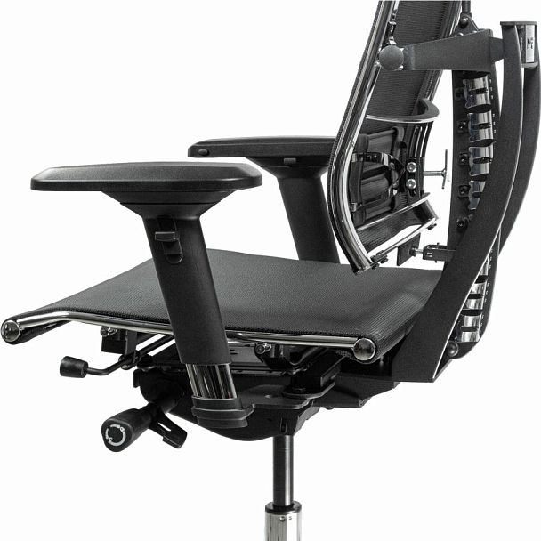 Кресло МЕТТА "YOGA" Y 4DF B2-5D, адаптивная спинка, 3D-подголовник, сверхпрочная сетка, черное - Вид 9