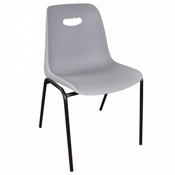 Стул Venezia (4 ножки) каркас черный, серый, стопируемый - Вид 1