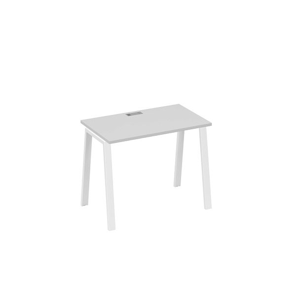 Стол письменный на металлокаркасе TRE A4 А4 Б3 002 БП серый / металлокаркас белый - Вид 1