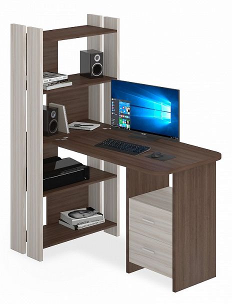 Стол компьютерный Домино Lite СТЛ-ОВ+С100Р Карамель/Шамони - Вид 1