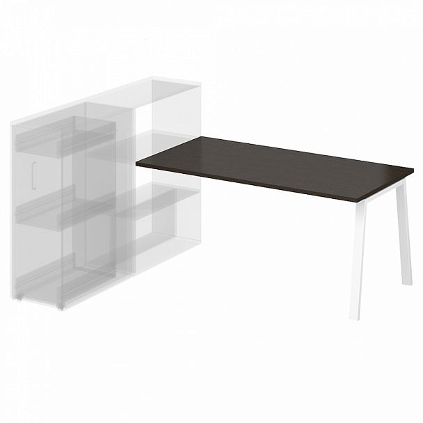 Стол приставной на металлокаркасе "Приставные столы" ПК-ТНП-СТП154Х80/МКА-В2-707 дуб ферраре - Вид 1