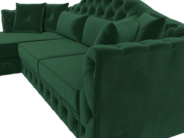 Диван угловой Артис левый угол Велюр зеленый - Вид 4