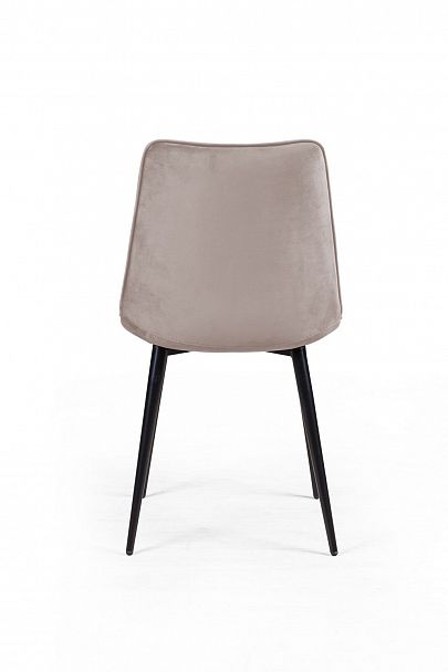 Стул UNO soft, бархат пепельно-серый 25 / чёрный конус - Вид 6