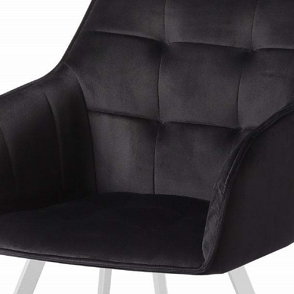 Кресло поворотное Мони, черный H-75/белый - Вид 7