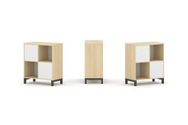 Style Project Набор стеллажа 2-х сторон., 2 яр. SN.NSD-221 Акация Лорка/Белый/Металл Антрацит 754*40 - Фото предпросмотра