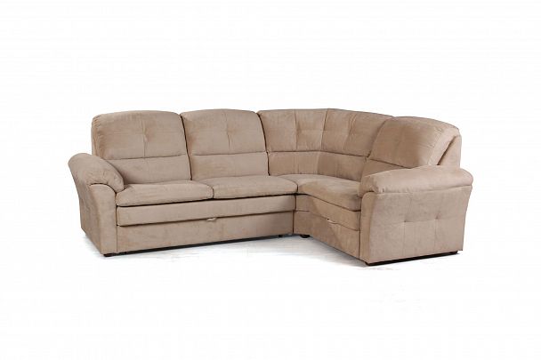 Diamante диван-кровать угловой велюр бежевый - Вид 3