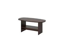 БЕРЛИН / BERLIN Стол журнальный овальный 1200х600х540 Венге/Черный - Фото предпросмотра