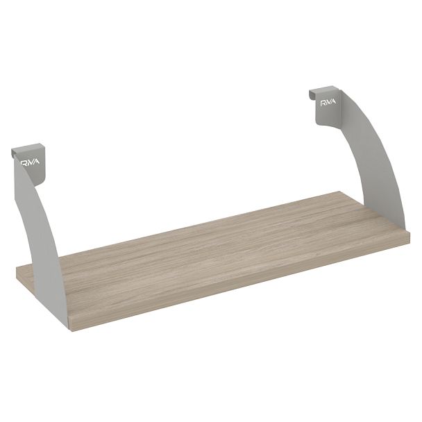 Навесные полки. Кронштейны+ЛДСП полка 600мм MAN-41-6 Дуб аттик/Серый металл 600*220*200 - Вид 1
