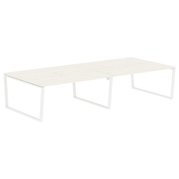 Стол 4-х местный EVWST 3516 Ясень Траун/Белый 3526х1606х750 EDIS - Вид 1