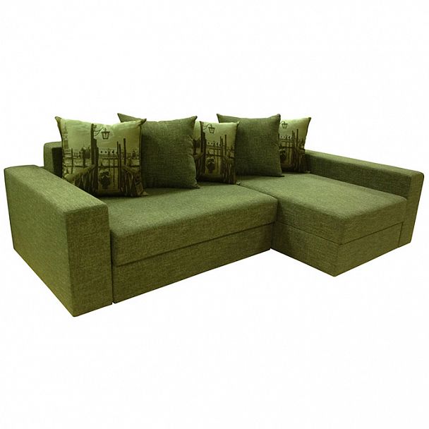 Угловой диван "Каре-5" коричневый - Вид 3