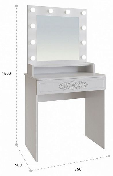 Стол туалетный Ассоль Лайт ТСН-4 (без лампочек) - Вид 4
