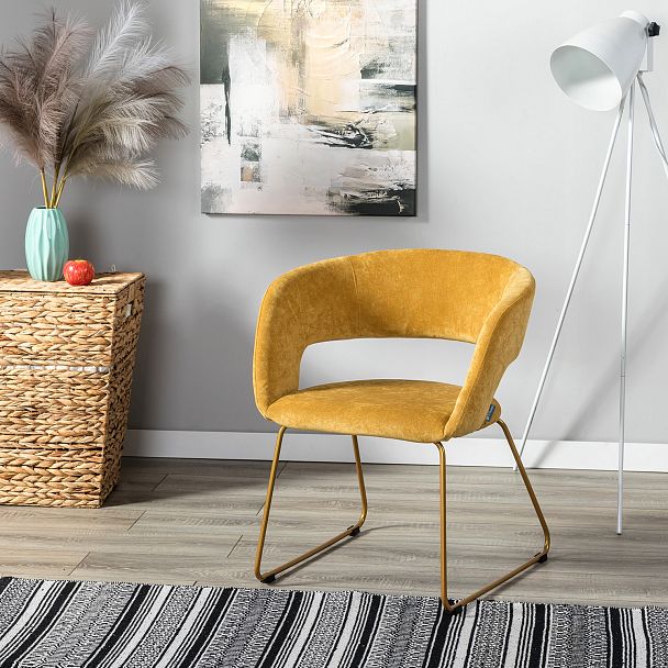 Кресло Hugs желтый/Линк золото - Вид 7