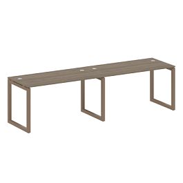 Metal System Quattro Р. ст. на 2 раб. места на О-образном м/к 50БО.СМ-2.3 Вяз/Мокко металл 2800*720*750 - Фото предпросмотра