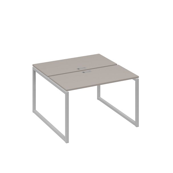 Рабочая станция с опорами QUATTRO (2х120) A4 А4 Б4 170 БП мокко премиум / металлокаркас серый - Вид 1