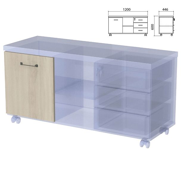 Дверь тумбы-креденции "Приоритет", кронберг, К-925, К-925 кронберг - Вид 1