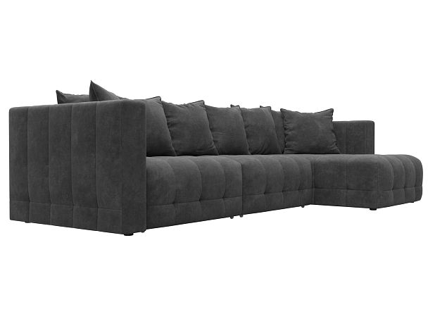 Диван угловой Лига-052 НПБ Лонг угол универсальный Велюр серый - Вид 3