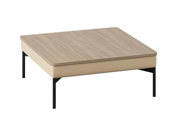 Столик Everprof Gamma угловой Экокожа Бежевый ЛДСП Светлый Дуб - Вид 1